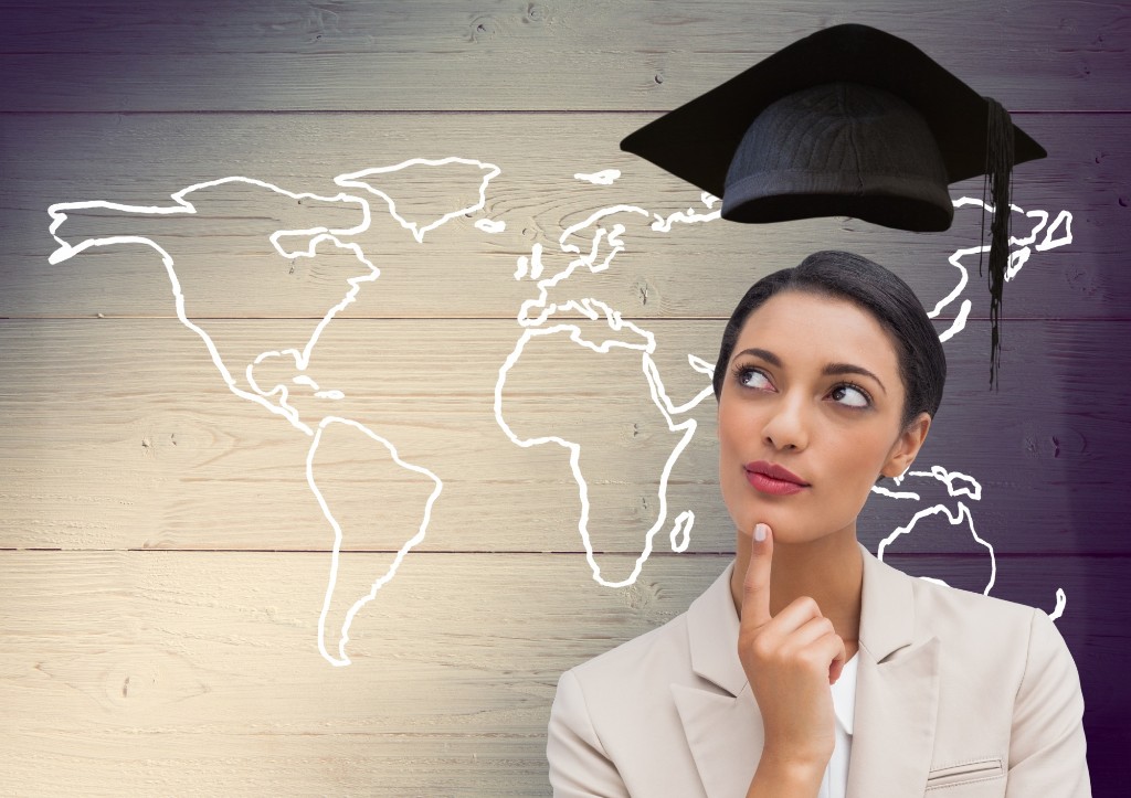 Student planning a global education journey